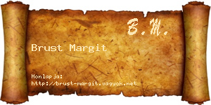 Brust Margit névjegykártya